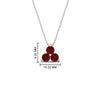 Load image into Gallery viewer, 1-carat-anniversary-gift-round-ruby-3-stone-pendant-in-FDPD1129GRUDR-1.00CT-NL-WG