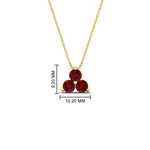 Load image into Gallery viewer, 1-carat-anniversary-gift-round-ruby-3-stone-pendant-in-FDPD1129GRUDR-1.00CT-NL-YG
