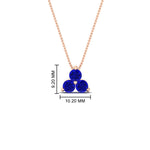 Load image into Gallery viewer, 1-carat-anniversary-gift-round-sapphire-3-stone-pendant-in-FDPD1129GSABL-1.00CT-NL-RG
