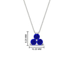 Load image into Gallery viewer, 1-carat-anniversary-gift-round-sapphire-3-stone-pendant-in-FDPD1129GSABL-1.00CT-NL-WG
