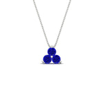 Load image into Gallery viewer, 1-carat-anniversary-gift-round-sapphire-3-stone-pendant-in-FDPD1129GSABL-1.00CT-NL-WG

