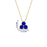 Load image into Gallery viewer, 1-carat-anniversary-gift-round-sapphire-3-stone-pendant-in-FDPD1129GSABL-1.00CT-NL-YG
