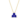 Load image into Gallery viewer, 1-carat-anniversary-gift-round-sapphire-3-stone-pendant-in-FDPD1129GSABL-1.00CT-NL-YG