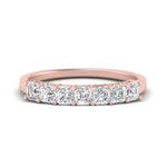 Load image into Gallery viewer, 1-carat-asscher-cut-7-stone-diamond-wedding-band-in-rose-gold-FD10118B-0.15-NL-RG
