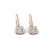 Load image into Gallery viewer, 1-carat-asscher-cut-halo-diamond-lever-back-earrings-in-rose-gold-FDEAR11235ASANGLE4-1.00-CT-NL-RG