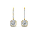 Thumbnail 3 - 1-carat-asscher-cut-halo-diamond-lever-back-earrings-in-yellow-gold-FDEAR11235ASANGLE2-1.00-CT-NL-YG