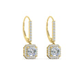 Thumbnail 4 - 1-carat-asscher-cut-halo-diamond-lever-back-earrings-in-yellow-gold-FDEAR11235ASANGLE3-1.00-CT-NL-YG