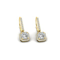 Thumbnail 5 - 1-carat-asscher-cut-halo-diamond-lever-back-earrings-in-yellow-gold-FDEAR11235ASANGLE4-1.00-CT-NL-YG