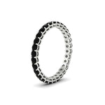 Load image into Gallery viewer, 1-carat-basket-set-round-black-diamond-eternity-band-in-white-gold-FD11249ROBGBLACKANGLE2-1.00CT-NL-WG
