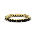 Load image into Gallery viewer, 1-carat-basket-set-round-black-diamond-eternity-band-in-yellow-gold-FD11249ROBGBLACK-1.00CT-NL-YG
