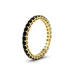 Load image into Gallery viewer, 1-carat-basket-set-round-black-diamond-eternity-band-in-yellow-gold-FD11249ROBGBLACKANGLE2-1.00CT-NL-YG
