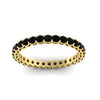 Load image into Gallery viewer, 1-carat-basket-set-round-black-diamond-eternity-band-in-yellow-gold-FD11249ROBGBLACKANGLE5-1.00CT-NL-YG