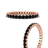 Load image into Gallery viewer, 1-carat-basket-set-round-black-diamond-eternity-wedding-band-in-rose-gold-FD11249ROBGBLACKANGLE3-1.00CT-NL-RG