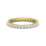 Load image into Gallery viewer, 1-carat-basket-set-round-diamond-eternity-band-in-yellow-gold-FD11249ROB-1.00CT-NL-YG
