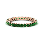 Load image into Gallery viewer, 1-carat-basket-set-round-emerald-eternity-band-in-rose-gold-FD11249ROBGEMGR-1.00CT-NL-RG
