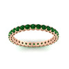 Load image into Gallery viewer, 1-carat-basket-set-round-emerald-eternity-band-in-rose-gold-FD11249ROBGEMGRANGLE5-1.00CT-NL-RG