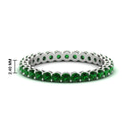 Load image into Gallery viewer, 1-carat-basket-set-round-emerald-eternity-band-in-white-gold-FD11249ROBGEMGR-1.00CT-NL-WG-HW
