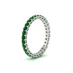 Load image into Gallery viewer, 1-carat-basket-set-round-emerald-eternity-band-in-white-gold-FD11249ROBGEMGRANGLE2-1.00CT-NL-WG
