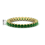 Load image into Gallery viewer, 1-carat-basket-set-round-emerald-eternity-band-in-yellow-gold-FD11249ROBGEMGR-1.00CT-NL-YG-HW
