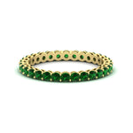 Load image into Gallery viewer, 1-carat-basket-set-round-emerald-eternity-band-in-yellow-gold-FD11249ROBGEMGR-1.00CT-NL-YG

