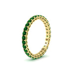 Load image into Gallery viewer, 1-carat-basket-set-round-emerald-eternity-band-in-yellow-gold-FD11249ROBGEMGRANGLE2-1.00CT-NL-YG
