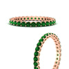 Load image into Gallery viewer, 1-carat-basket-set-round-emerald-eternity-wedding-band-in-rose-gold-FD11249ROBGEMGRANGLE3-1.00CT-NL-RG