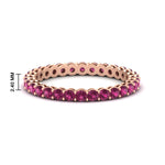 Load image into Gallery viewer, 1-carat-basket-set-round-pink-sapphire-eternity-band-in-rose-gold-FD11249ROBGSADRPI-1.00CT-NL-RG-HW
