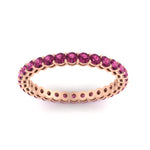 Load image into Gallery viewer, 1-carat-basket-set-round-pink-sapphire-eternity-band-in-rose-gold-FD11249ROBGSADRPIANGLE5-1.00CT-NL-RG
