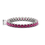 Load image into Gallery viewer, 1-carat-basket-set-round-pink-sapphire-eternity-band-in-white-gold-FD11249ROBGSADRPI-1.00CT-NL-WG-HW
