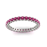 Load image into Gallery viewer, 1-carat-basket-set-round-pink-sapphire-eternity-band-in-white-gold-FD11249ROBGSADRPIANGLE5-1.00CT-NL-WG

