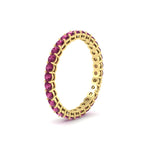 Load image into Gallery viewer, 1-carat-basket-set-round-pink-sapphire-eternity-band-in-yellow-gold-FD11249ROBGSADRPIANGLE2-1.00CT-NL-YG
