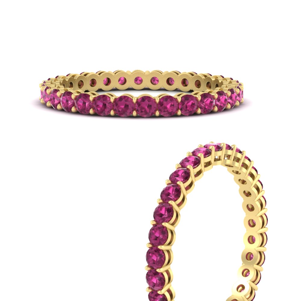 1-carat-basket-set-round-pink-sapphire-eternity-wedding-band-in-yellow-gold-FD11249ROBGSADRPIANGLE3-1.00CT-NL-YG