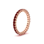 Load image into Gallery viewer, 1-carat-basket-set-round-ruby-eternity-band-in-rose-gold-FD11249ROBGRUDRANGLE2-1.00CT-NL-RG
