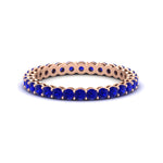 Load image into Gallery viewer, 1-carat-basket-set-round-sapphire-eternity-band-in-rose-gold-FD11249ROBGSABL-1.00CT-NL-RG
