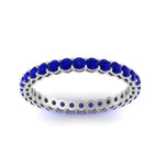 Load image into Gallery viewer, 1-carat-basket-set-round-sapphire-eternity-band-in-white-gold-FD11249ROBGSABLANGLE5-1.00CT-NL-WG
