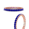 Load image into Gallery viewer, 1-carat-basket-set-round-sapphire-eternity-wedding-band-in-rose-gold-FD11249ROBGSABLANGLE3-1.00CT-NL-RG