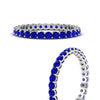 Load image into Gallery viewer, 1-carat-basket-set-round-sapphire-eternity-wedding-band-in-white-gold-FD11249ROBGSABLANGLE3-1.00CT-NL-WG