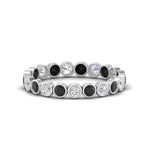 Load image into Gallery viewer, 1-carat-black-diamond-bezel-eternity-ring-in-white-gold-FDEWB10558-0.05CTGBLACKANGLE3-NL-WG