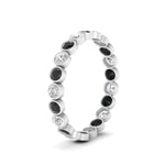 Load image into Gallery viewer, 1-carat-black-diamond-bezel-eternity-ring-in-white-gold-FDEWB10558-0.05CTGBLACKANGLE3-NL-WG