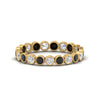 Load image into Gallery viewer, 1-carat-black-diamond-bezel-eternity-ring-in-yellow-gold-FDEWB10558-0.05CTGBLACKANGLE3-NL-YG