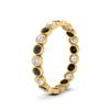 Load image into Gallery viewer, 1-carat-black-diamond-bezel-eternity-ring-in-yellow-gold-FDEWB10558-0.05CTGBLACKANGLE3-NL-YG