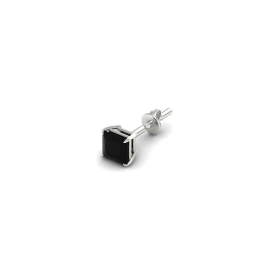 1 Carat Single Solitaire Princess Cut Male Earring