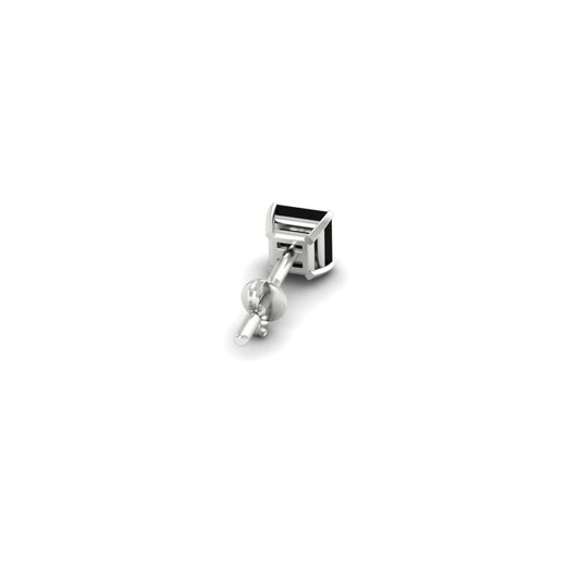 1 Carat Single Solitaire Princess Cut Male Earring