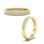 Load image into Gallery viewer, 1-carat-channel-set-diamond-wedding-ring-band-in-yellow-gold-FDWB52422ROANGLE3-1.00CT-NL-YG
