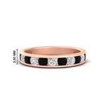 Load image into Gallery viewer, 1-carat-channel-set-diamond-wedding-ring-band-with-black-diamond-in-rose-gold-FDWB5242ROGBLACK-1.00CT-NL-RG-HW
