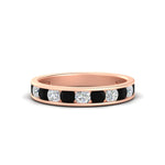 Load image into Gallery viewer, 1-carat-channel-set-diamond-wedding-ring-band-with-black-diamond-in-rose-gold-FDWB5242ROGBLACK-1.00CT-NL-RG
