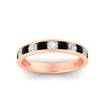 Load image into Gallery viewer, 1-carat-channel-set-diamond-wedding-ring-band-with-black-diamond-in-rose-gold-FDWB5242ROGBLACKANGLE5-1.00CT-NL-RG
