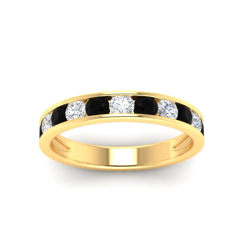 1-carat-channel-set-diamond-wedding-ring-band-with-black-diamond-in-yellow-gold-FDWB5242ROGBLACKANGLE5-1.00CT-NL-YG
