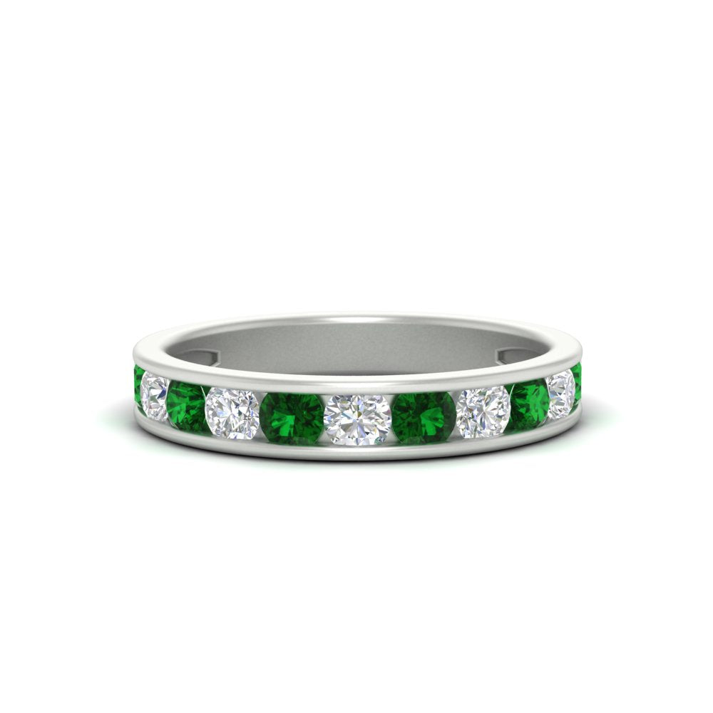 1-carat-channel-set-diamond-wedding-ring-band-with-emerald-in-white-gold-FDWB5242ROGEMGR-1.00CT-NL-WG