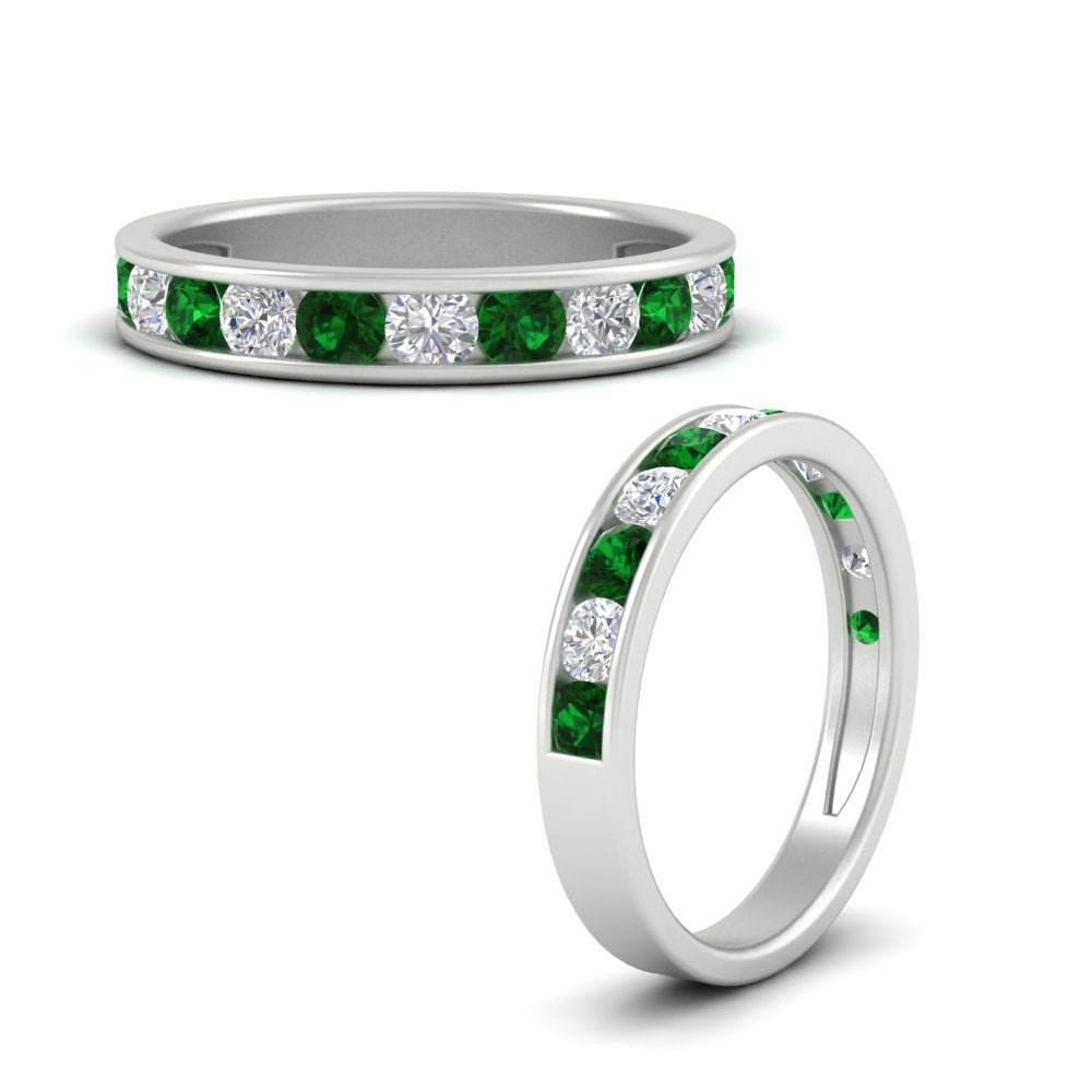 1-carat-channel-set-diamond-wedding-ring-band-with-emerald-in-white-gold-FDWB5242ROGEMGRANGLE3-1.00CT-NL-WG